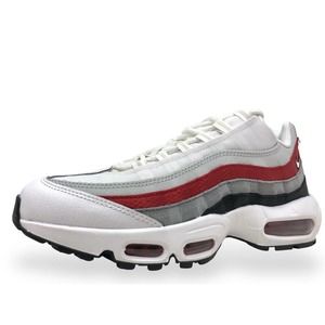 Nike Air Max 95 Essential Mens Running Shoes White/Black-Red DQ3430 001 (NEW)